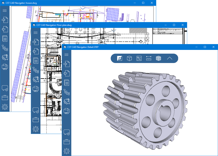 Windows、MacOS、Linux向け2D/3D CADビューアー | CST CAD Navigator
