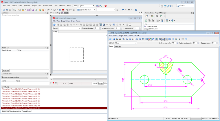 CAD VCL in Embarcadero RAD Studio 10.2 Tokyo