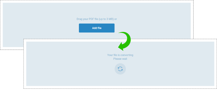 Selection and conversion of a file