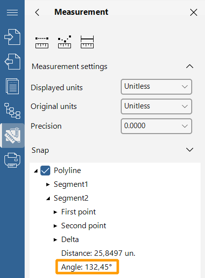 The angle information in CST CAD Navigator 16.0.0.5