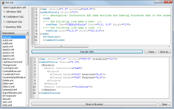 XML IDE window